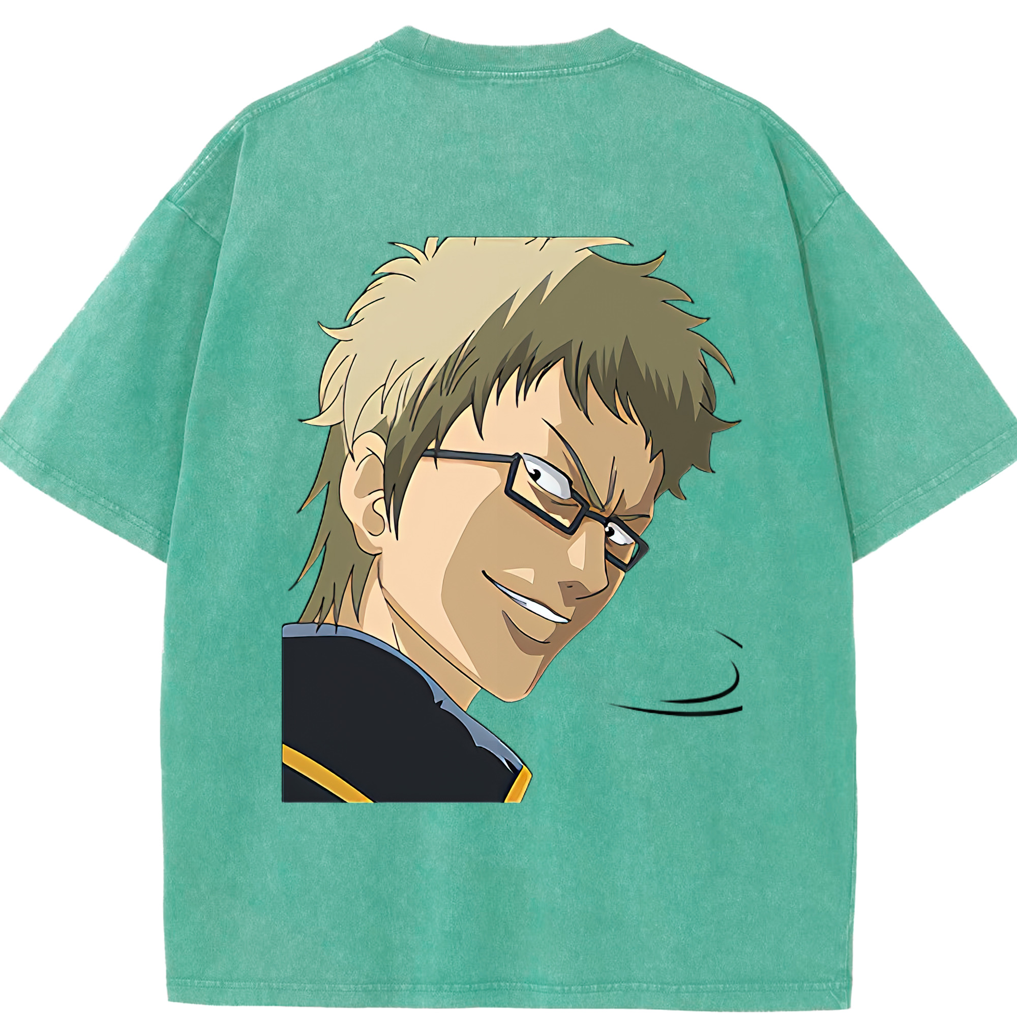 （画像用） ぎんたま 坂田銀時（さかたぎんとき） 神楽 志村新八（しむら しんぱち） GINTAMA Sakata Gintoki Kagura Shimura Shinpachi 綿100% ヴィンテージ風 半袖Tシャツ（背面プリント）